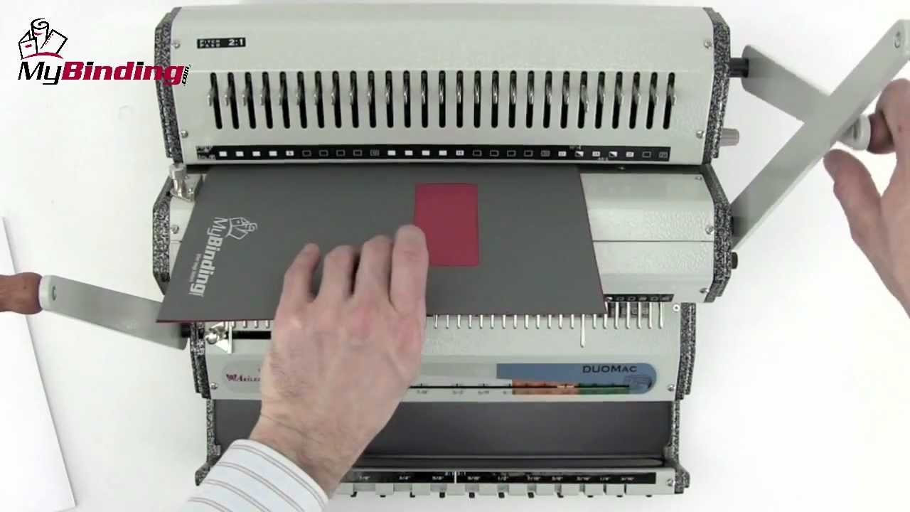 Akiles DuoMac 321 2:1 and 3:1 Wire Binding Machine 2:1 Wire Demo