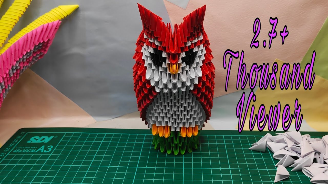 Origami 3D OWL || Origami 3D burung hantu