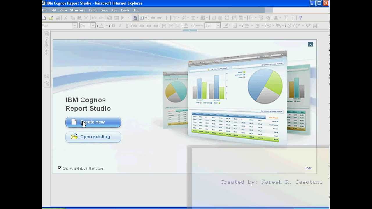 IBM Cognos 10 - Active Reports - Data Tab Control.