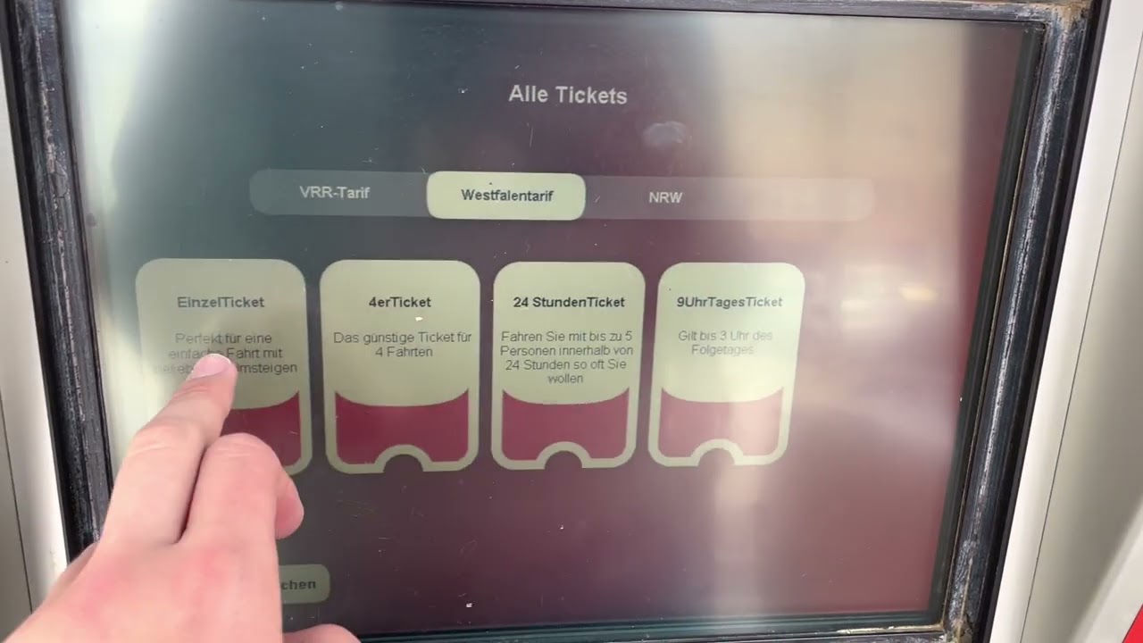 Kein Kauf von Westfalentarif-Tickets der Preisstufe W10 an den DSW21 Automaten möglich