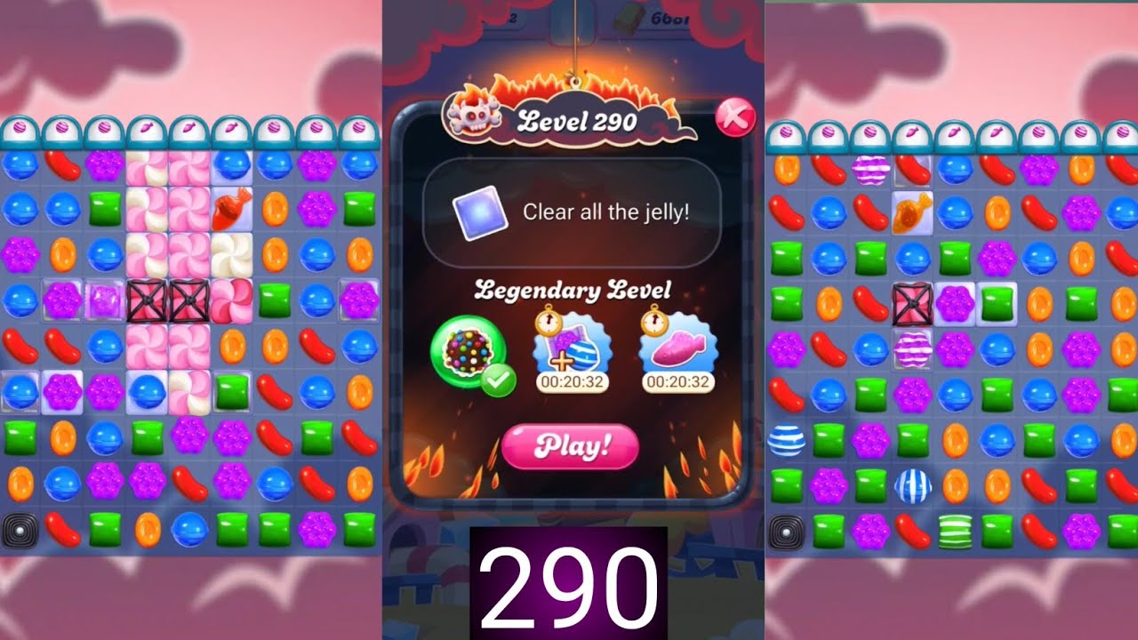 Candy crush saga level 290 । How to complete Candy crush level 290 । #candycrush #candy