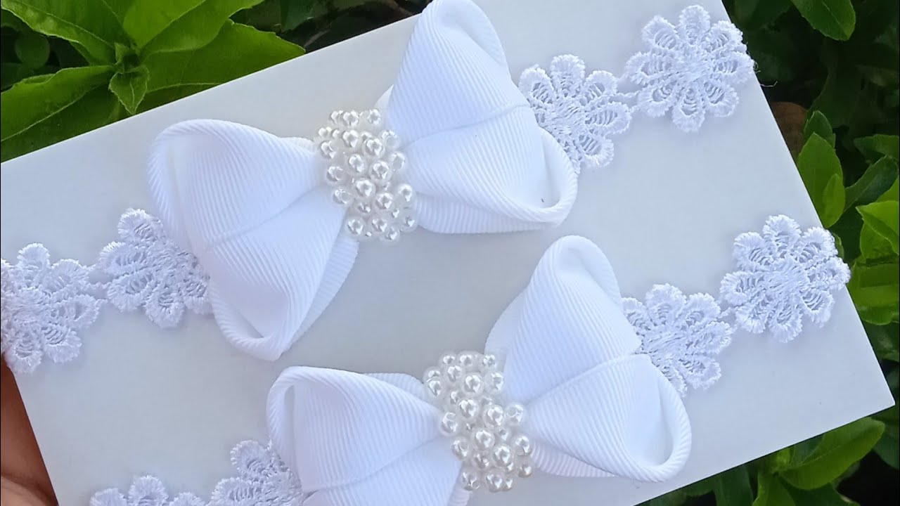 faixa para batizado e ano novo🥰(headband)