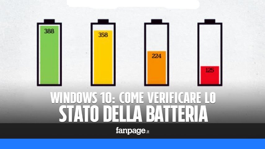 Controllare lo stato della batteria in Windows 10