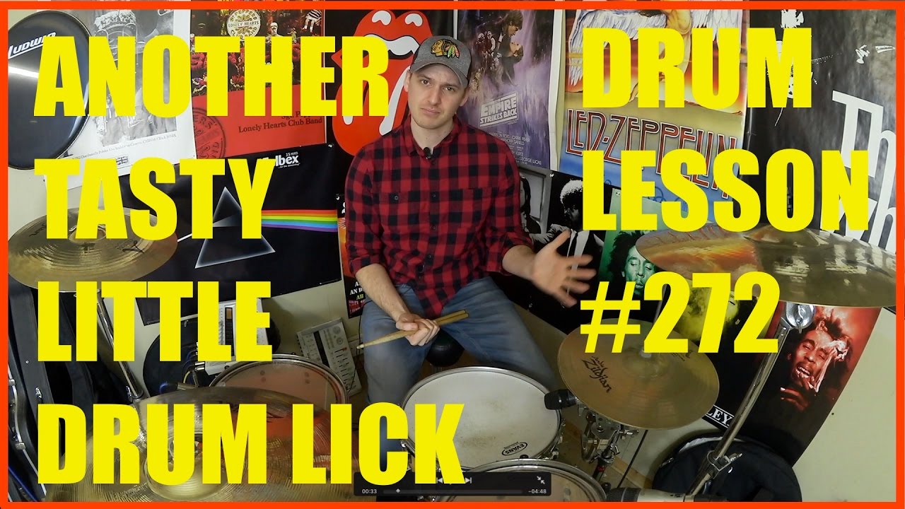 COOL ROCK, FUNK, HIP HOP 4/4 DRUM FILL - DRUM LESSON #272