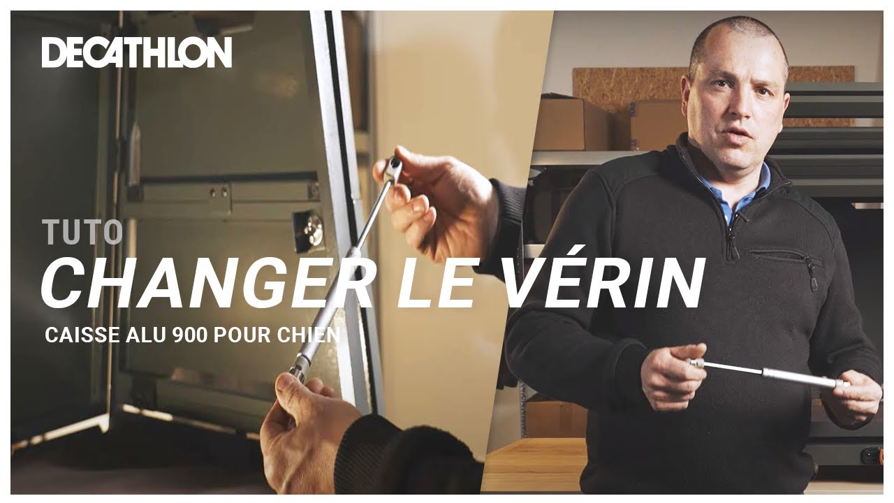 COMMENT REPARER LE VERIN DE SA CAISSE ALU 900 POUR CHIEN  SOLOGNAC ?