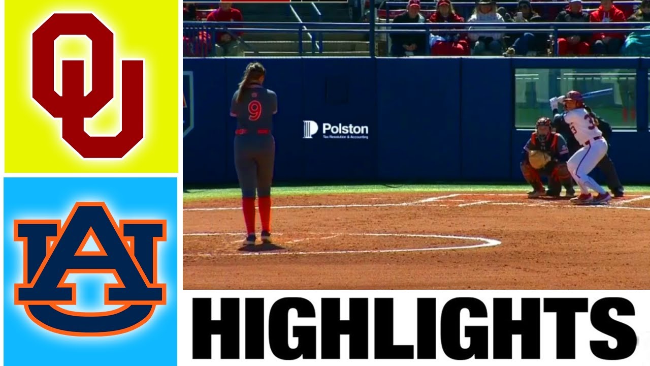 #1 Oklahoma vs Auburn Highlights [GAME 2] | NCAA Softball Highlights | 2023 College Softball