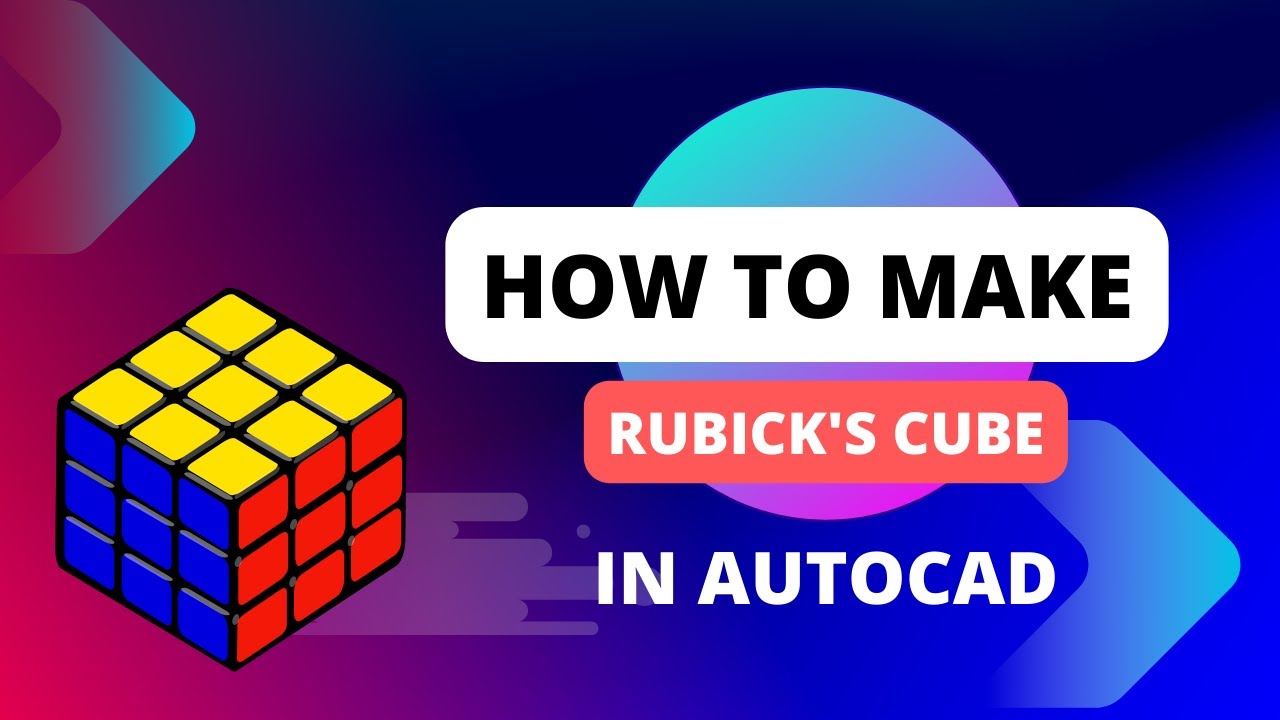 How to make Rubik's cube using Array command in AutoCAD