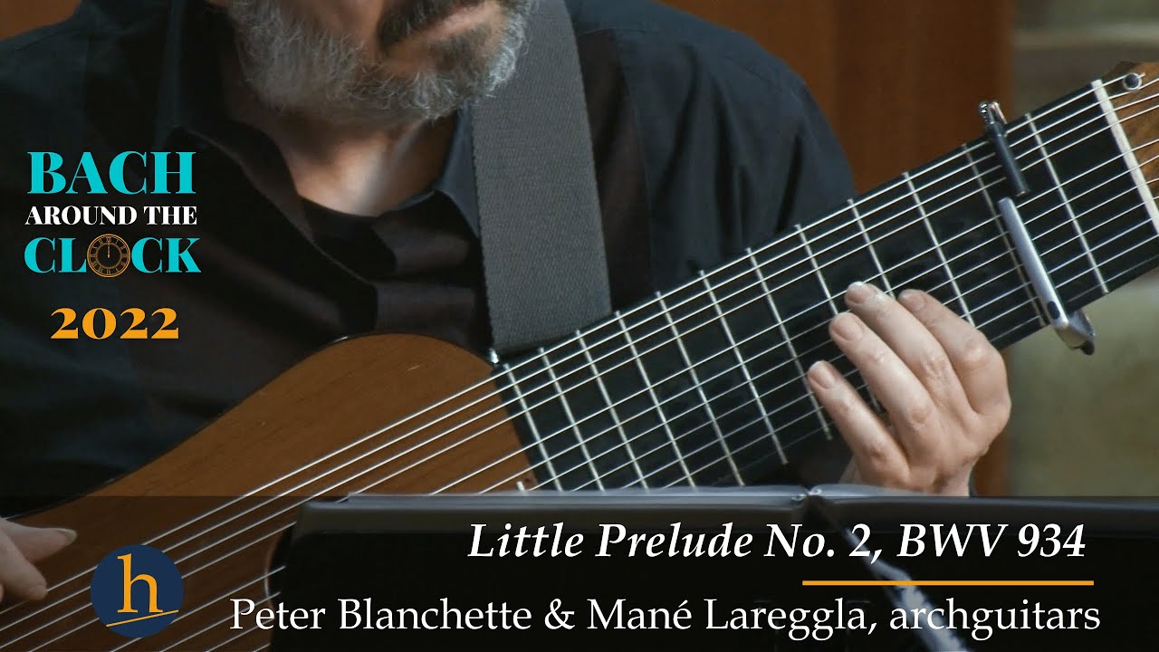 Bach: Little Prelude No. 2 in C minor, BWV 934 | Peter Blanchette, Mané Lareggla, archguitars