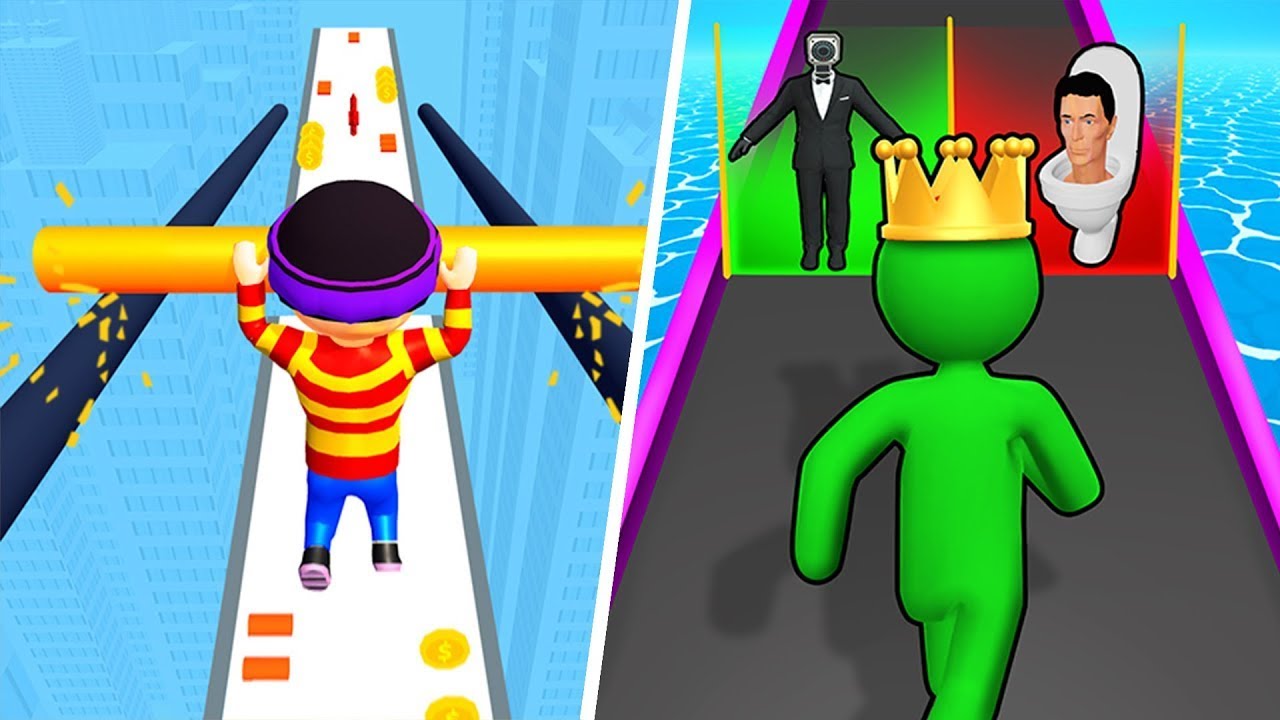 Giant Rush Vs Roof Rails 🟣🔴🟢Max Levels Walkthrough Android IOS Mobile Gameplay NDV13