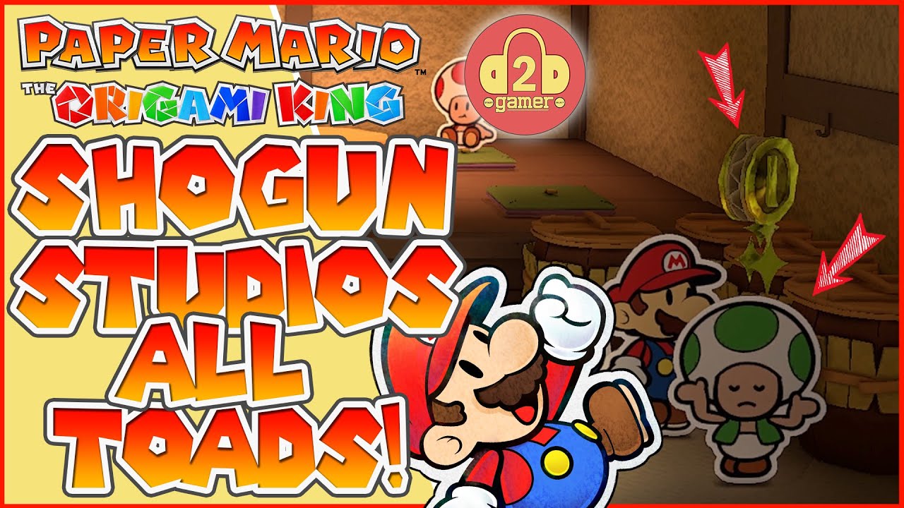100% Shogun Studios Walkthrough PT. 2 (ALL TOAD LOCATIONS!) | Paper Mario: The Origami King