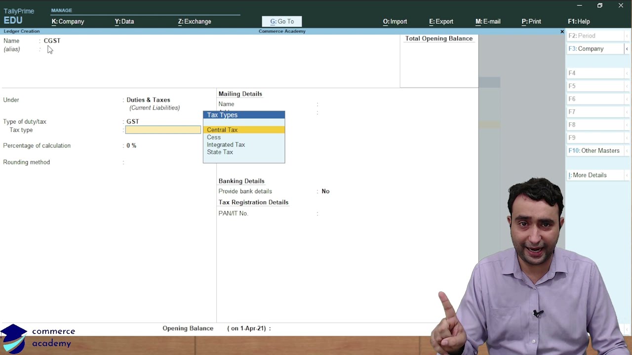 TallyPrime with GST Return Filing Live Class 4
