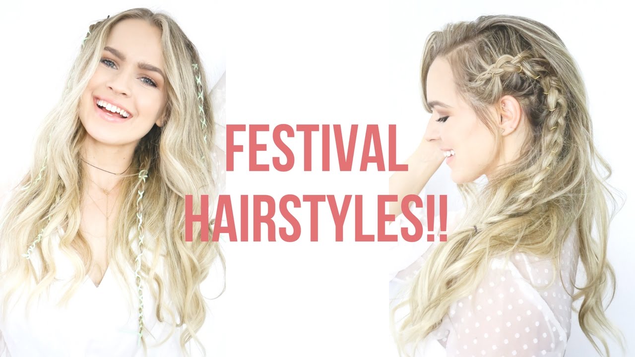 Easy Festival Hairstyles Tutorial - KayleyMelissa