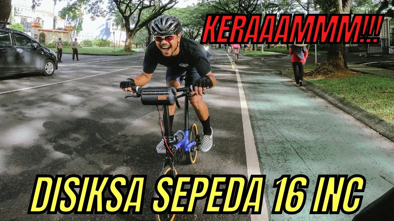 GOWES DARI PAGI HINGGA MALAM PAKAI SEPEDA LIPAT FNHON GUST 16inch