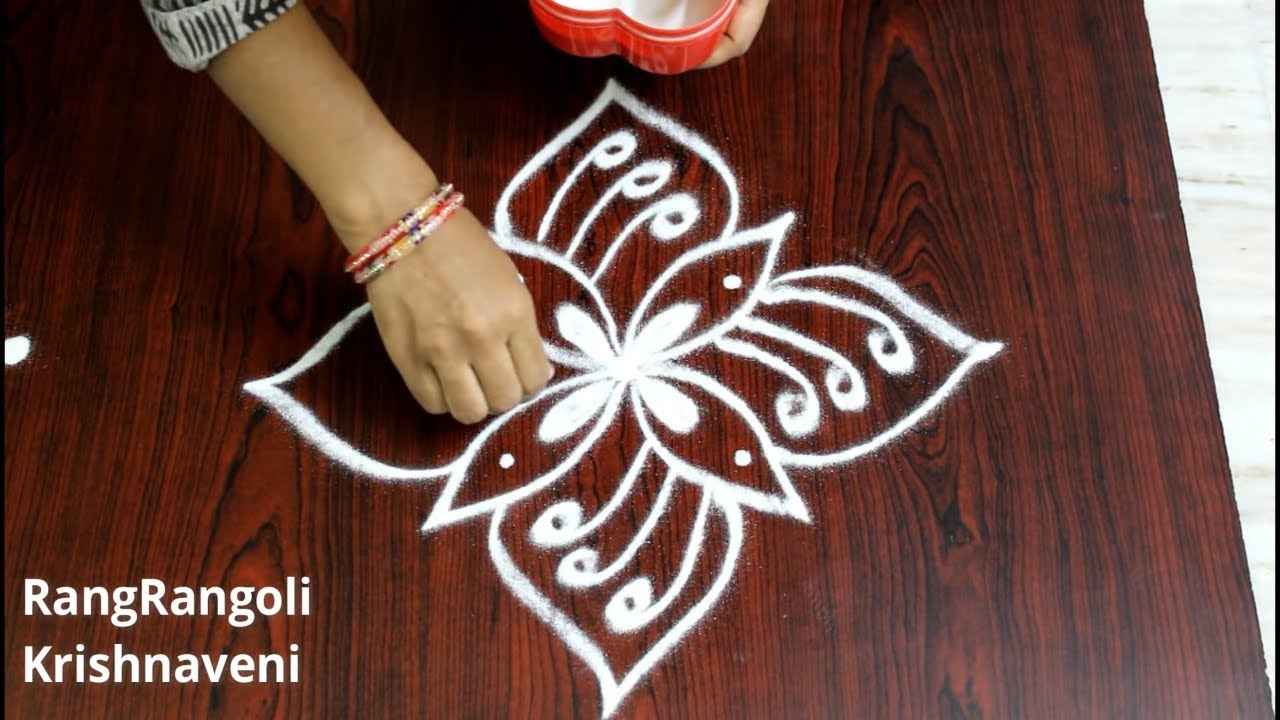 Simple Daily Kolams with 2*2 dots | Chinna Muggulu | Easy 2 dots Rangoli | RangRangoli