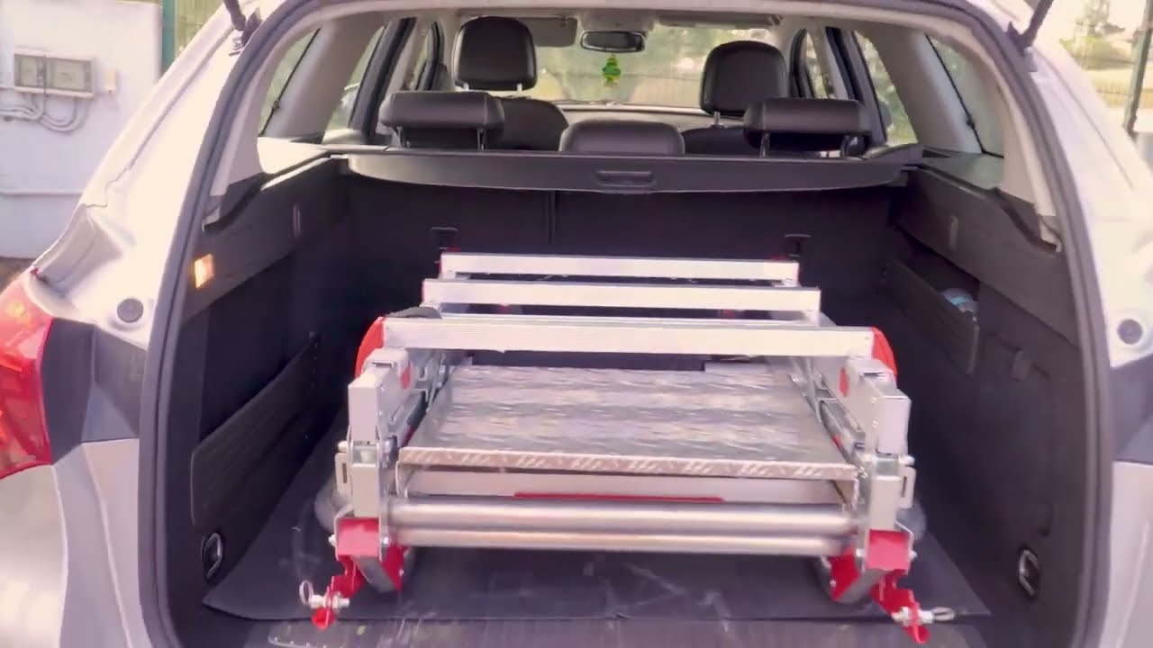 Bezpieczny podest roboczy PLS Compact składany do niewielkich rozmiar&oacute;w