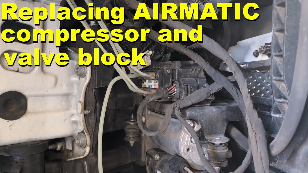 Replacing the air compressor and valve block on my 2013 GL550 (X166) to fix LOUD buzzing noise