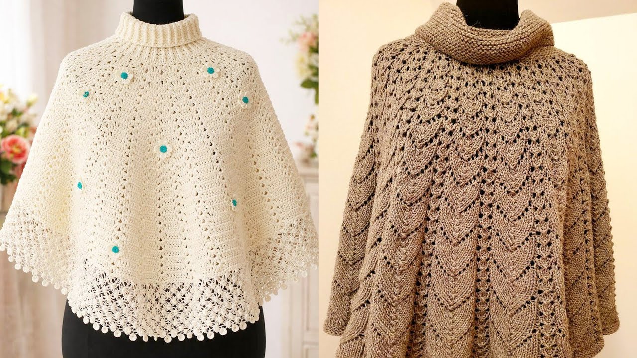 🧵 Creative Crochet Poncho Ideas | Must-Try Designs for Women//💎 Luxury Handmade Crochet Poncho