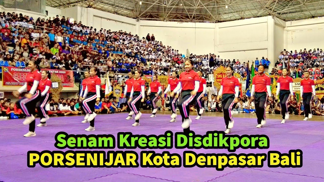 Senam Kreasi Disdikpora Di Pembukaan Porsenijar Kota Denpasar Bali