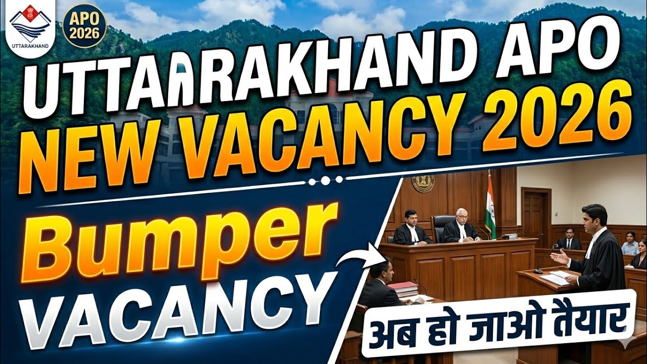 Good News !!! Uttarakhand APO 2026 - Big Update !! APO Vacancy | #judiciary #lawvacancy #inshortslaw