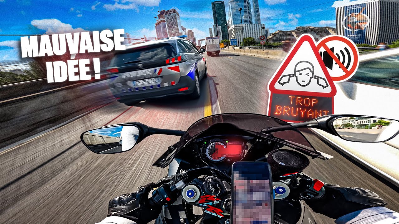 IL ENLÈVE SA CHICANE DEVANT LA POLICE 🔊👮🏻‍♂️🤦🏻‍♂️ Motovlog #21