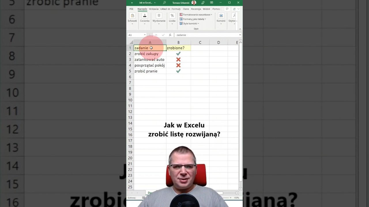 Jak w Excelu zrobić listę rozwijaną? #microsoftexcel