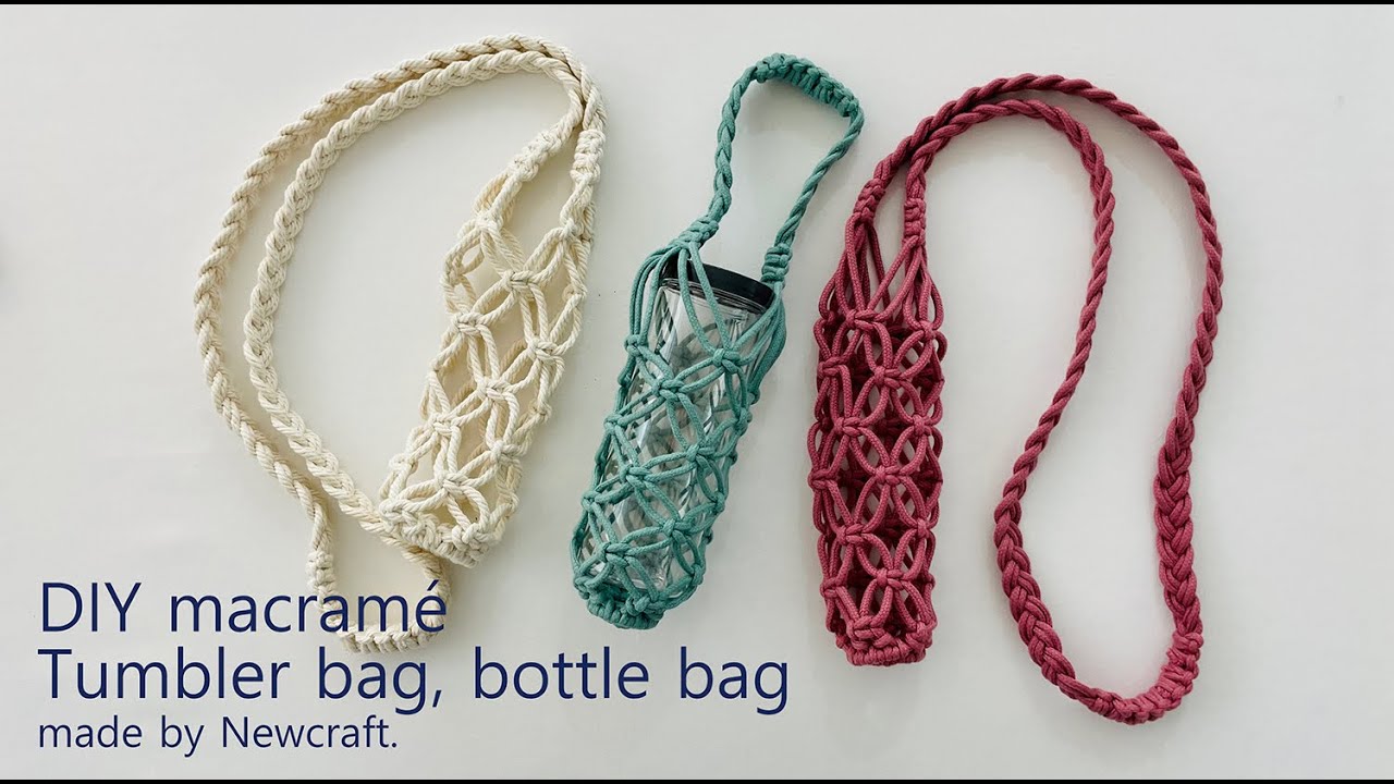 DIY macramé tumbler bag bottle bag 마크라메 텀블러백 보틀백