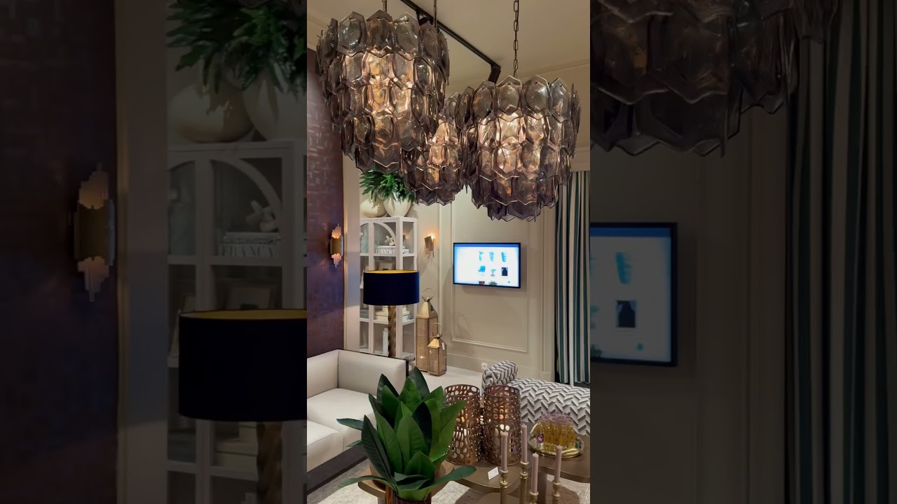Arredo per soggiorno di Lusso 🤎✨Lampade da soggiorno moderno e Elegante🤎✨#avecasa #interiordesign