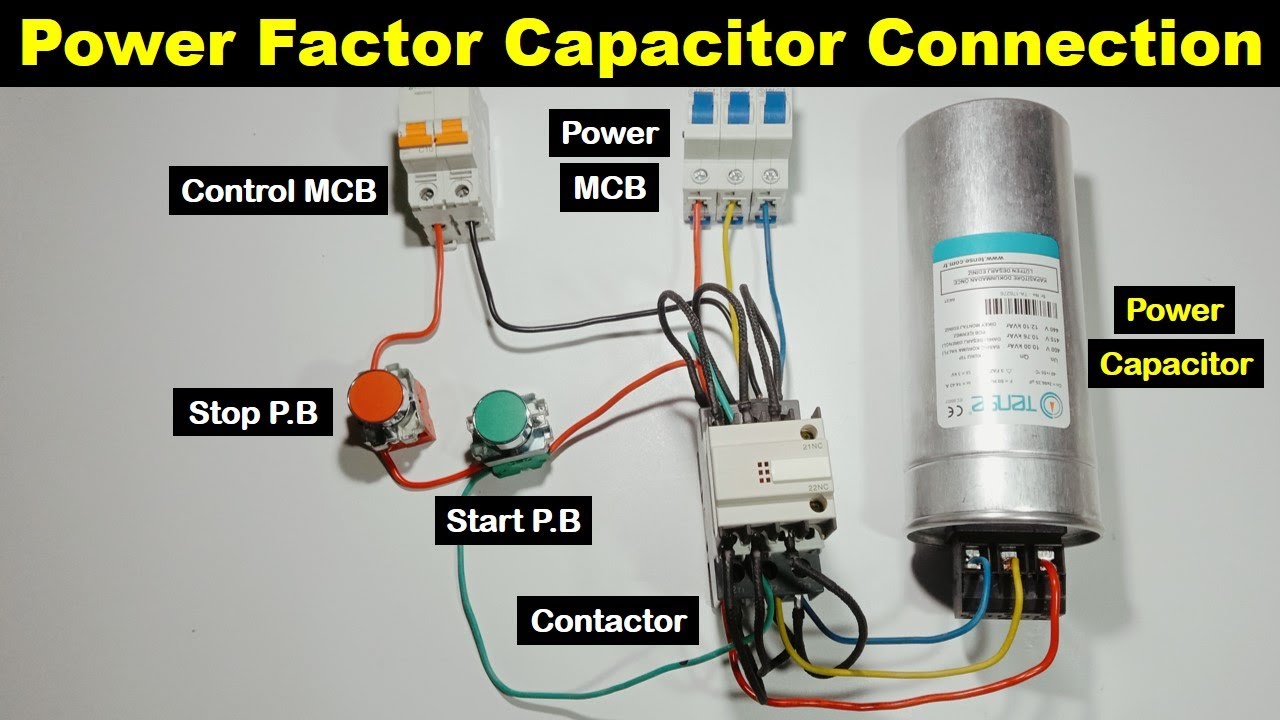 3 Phase Power Capacitor connection For Power factor Correction @Electrical Technician