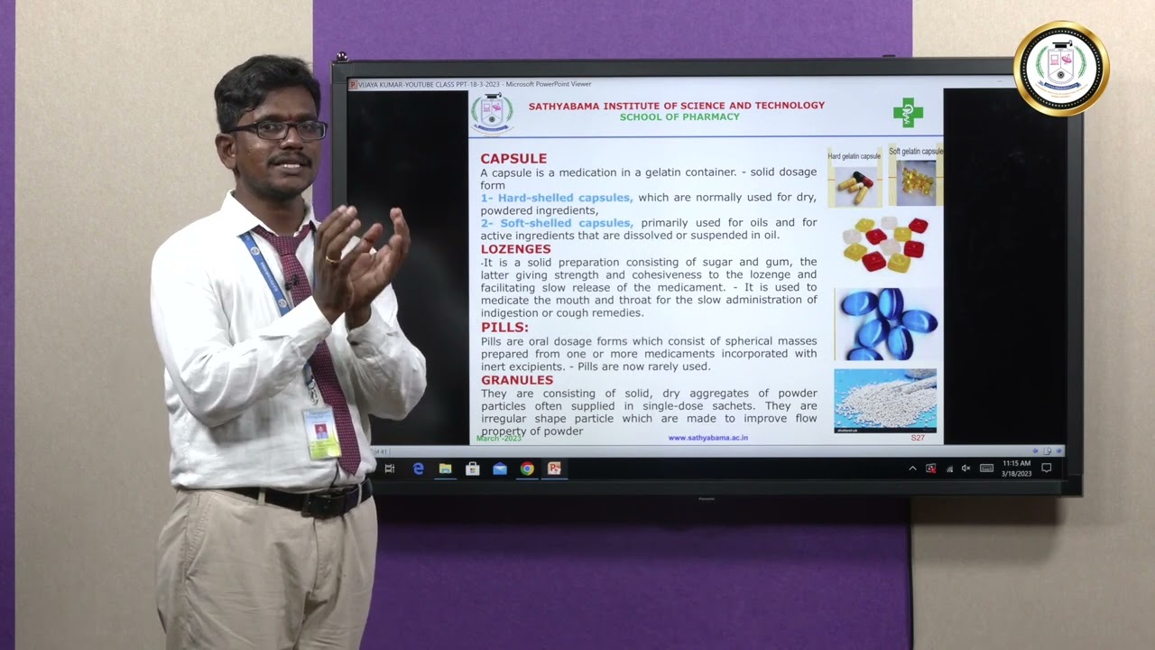 Types of Dosage form - Mr. Voleti Vijaya Kumar