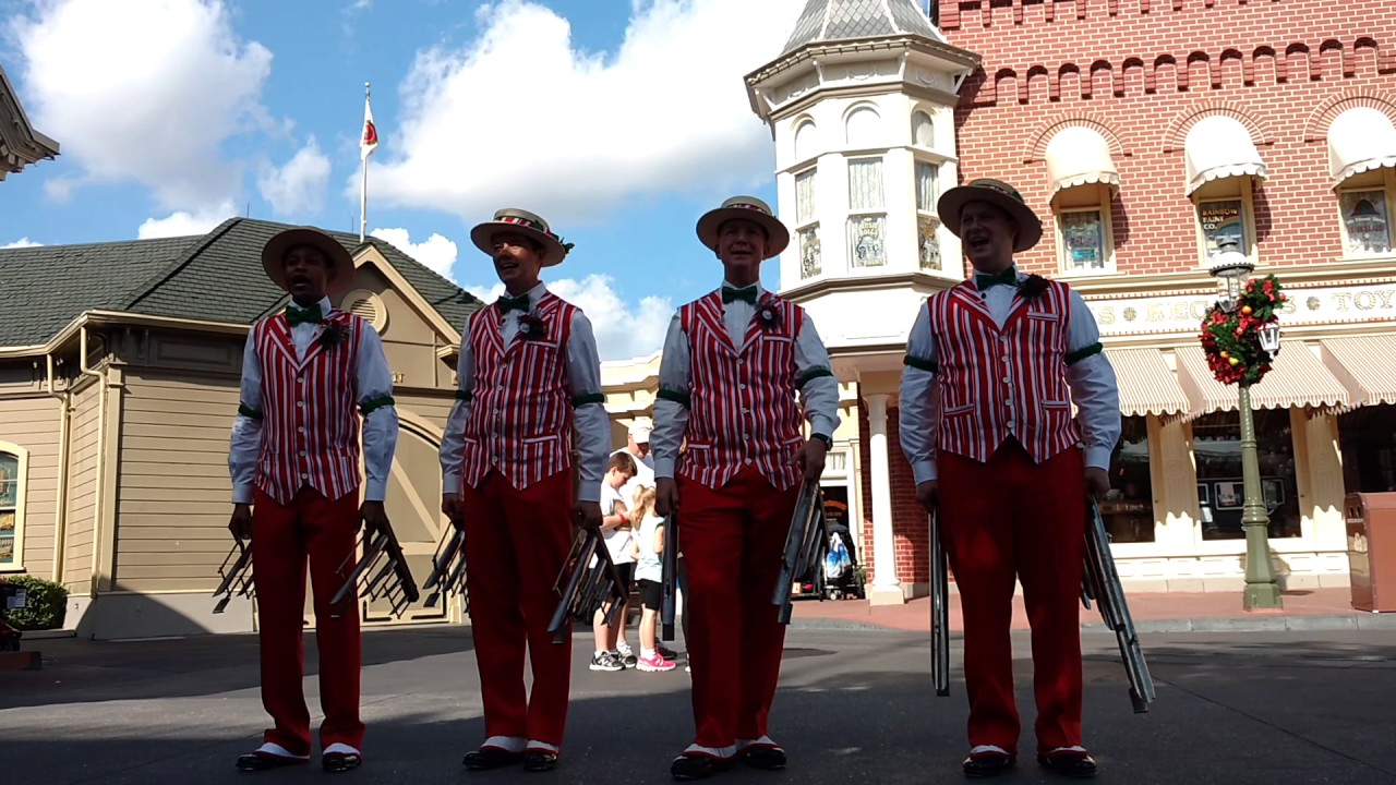 Dapper Dans sing MK medley- Zip-a-dee-do-dah, Whistle While You Work, Small World, Mickey Mouse Club