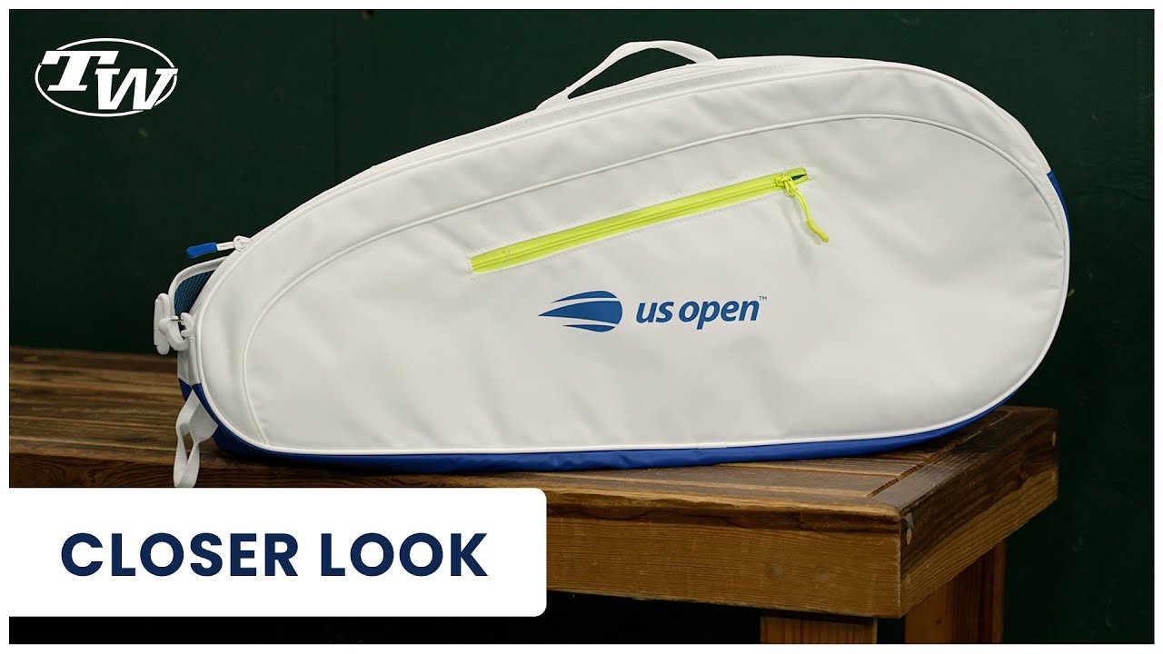 Wilson US Open Team 6 Pack Tennis Bag bright & white, just the right size for the essentials!