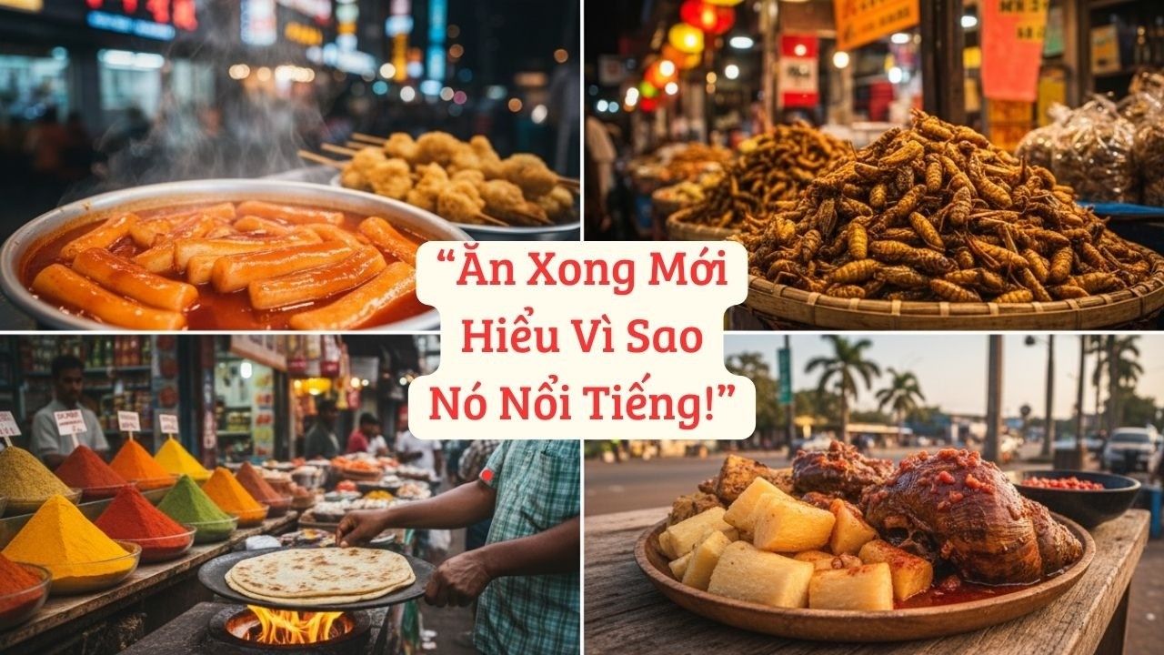 Khám phá ẩm thực đường phố 4 nước: Từ Hàn Quốc đến Bờ Biển Ngà
