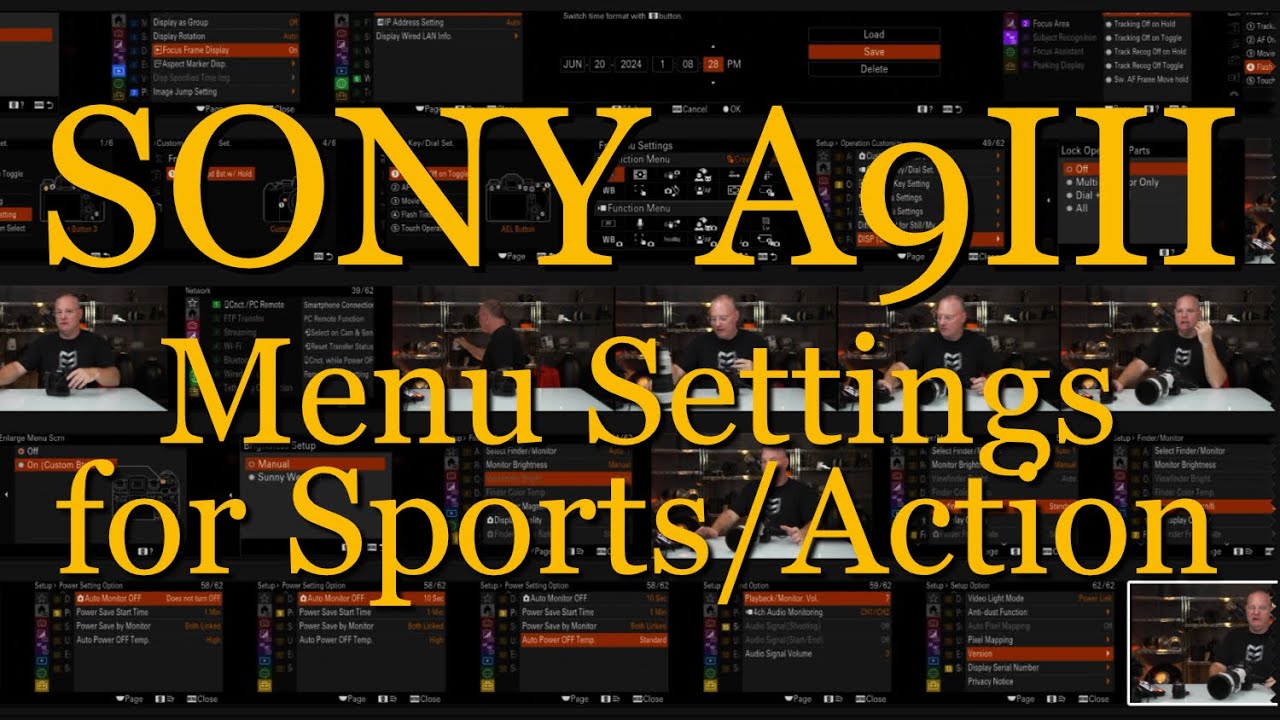 SONY A9III Menu Settings for Shooting Sports, Action, & Birds in Flight