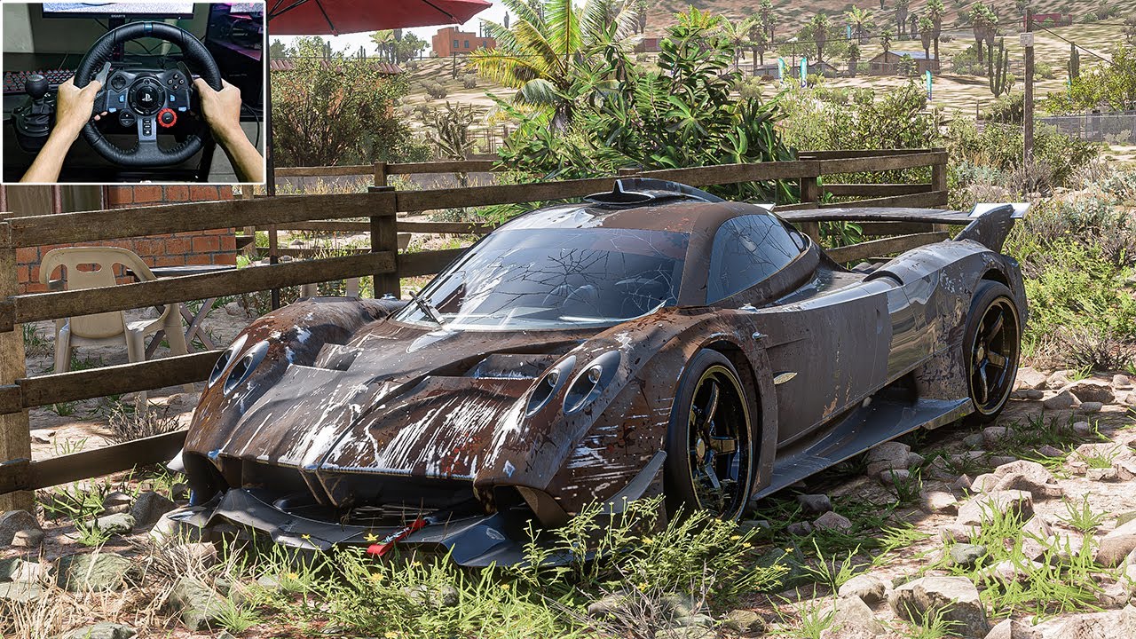 Rebuilding Pagani Huayra R Forza Horizon 5 Logitech G29 Stering Wheel Gameplay