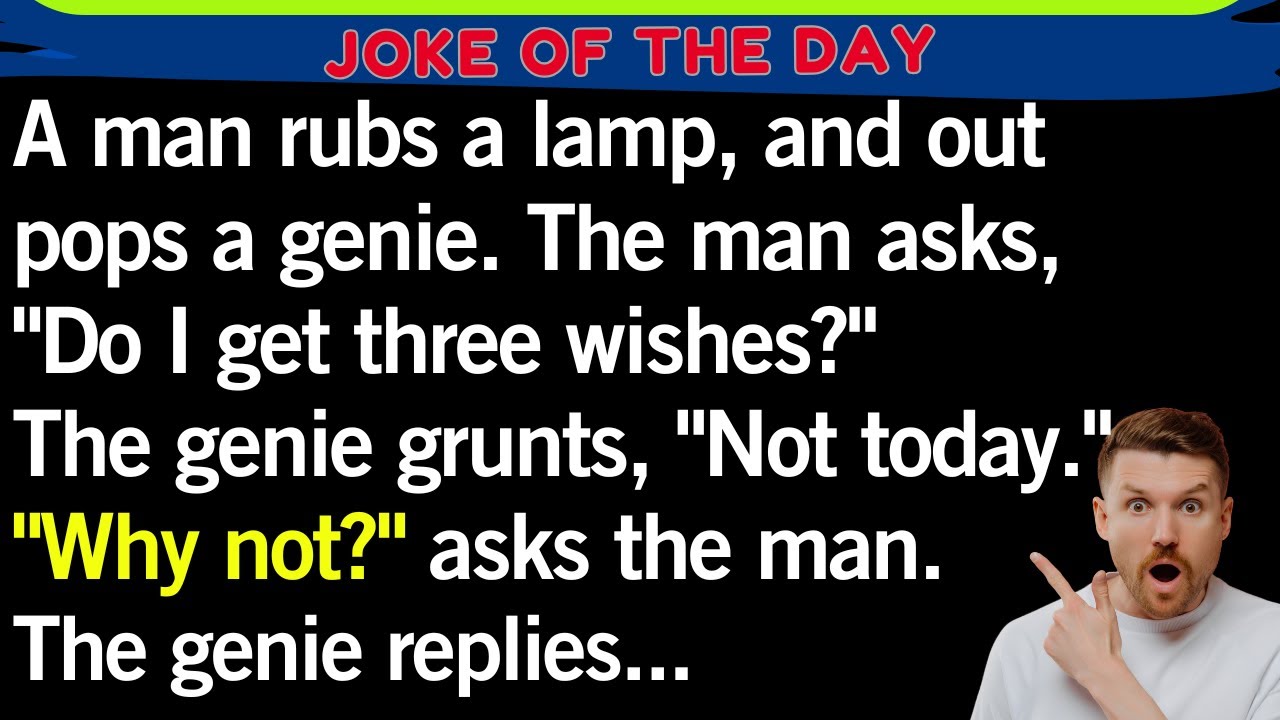 The Lazy Genie Joke 🤣 | Funniest Joke Ever  #Jokes  #Comedy