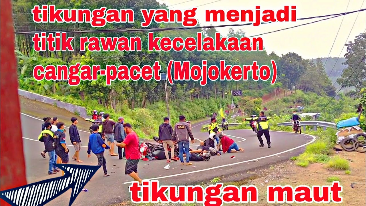 inilah tikungan titik rawan kecelakaan di cangar-pacet mojokerto