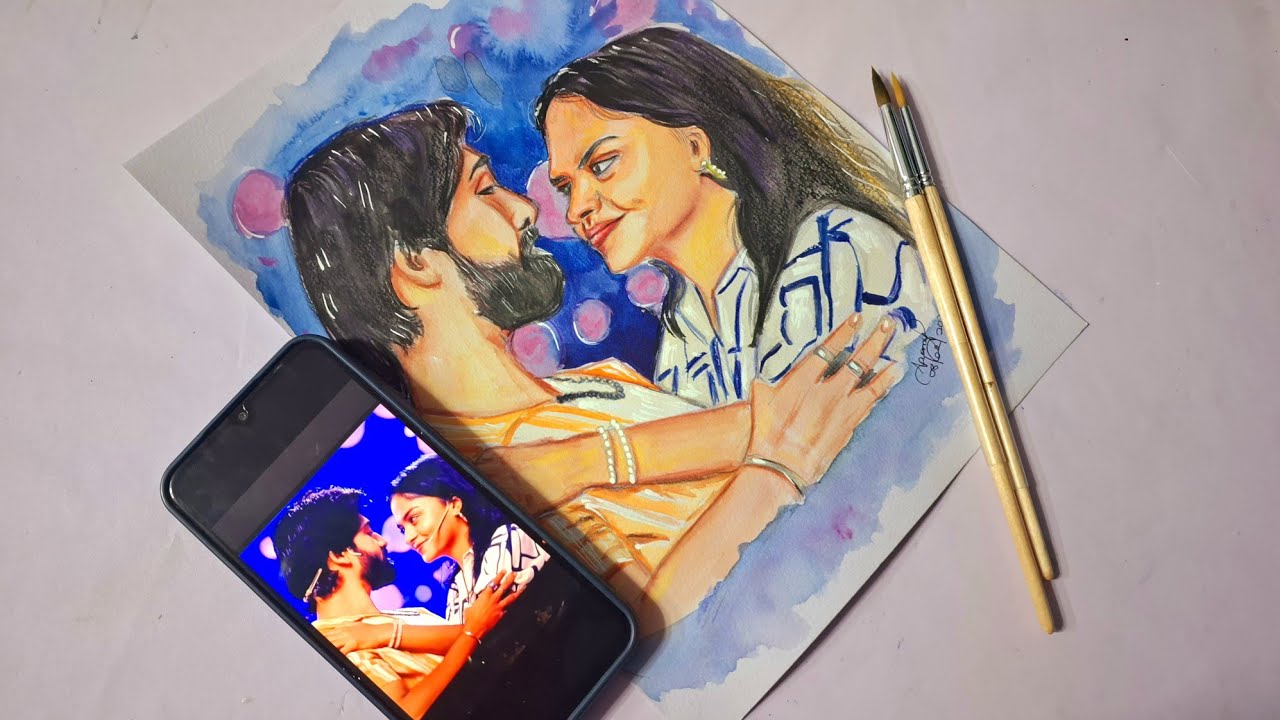 Beautiful Vijay Kaveri's AMAZING Painting from Great Serial Mahanadhi!