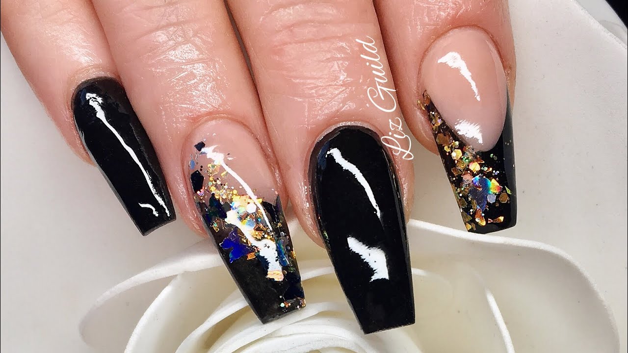 Acrylic Nails | New Year Nails | Black Nails