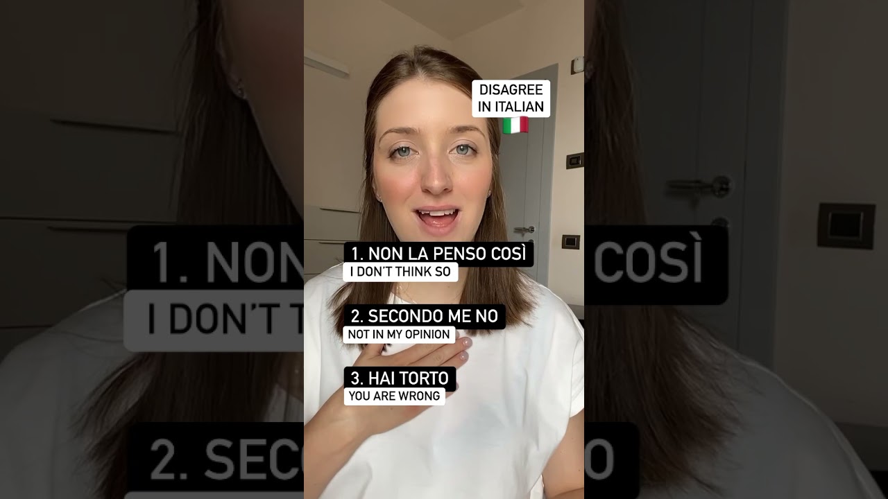 Disagree in Italian #language #learnitalian #pronunciation #italianheritage