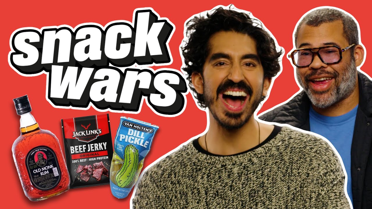 Dev Patel & Jordan Peele Rate Indian And American Food | Snack Wars