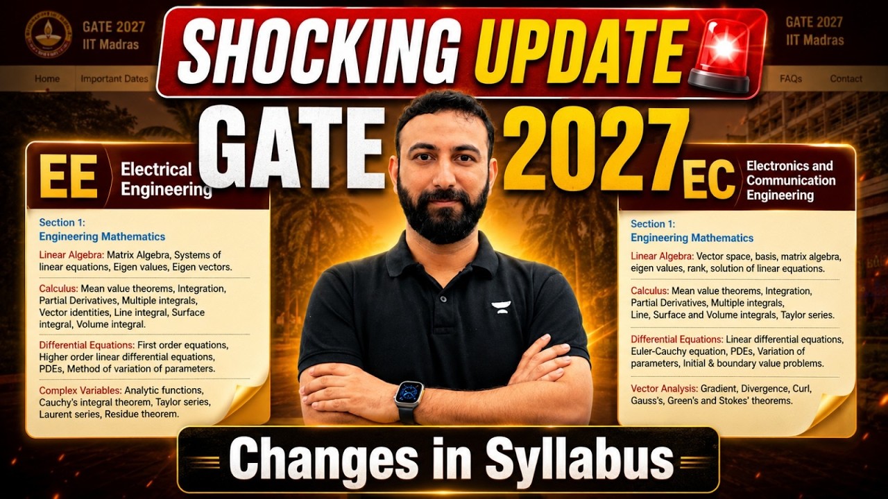 GATE 2027 Shocking Syllabus Update 😳 Official Changes Explained l Aditya Kanwal Sir