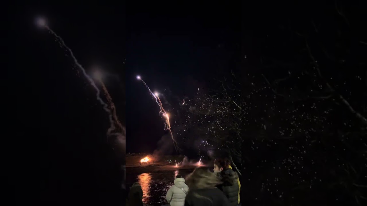 Brora Village annual 1st of January bonfire & fireworks. Great tradition.