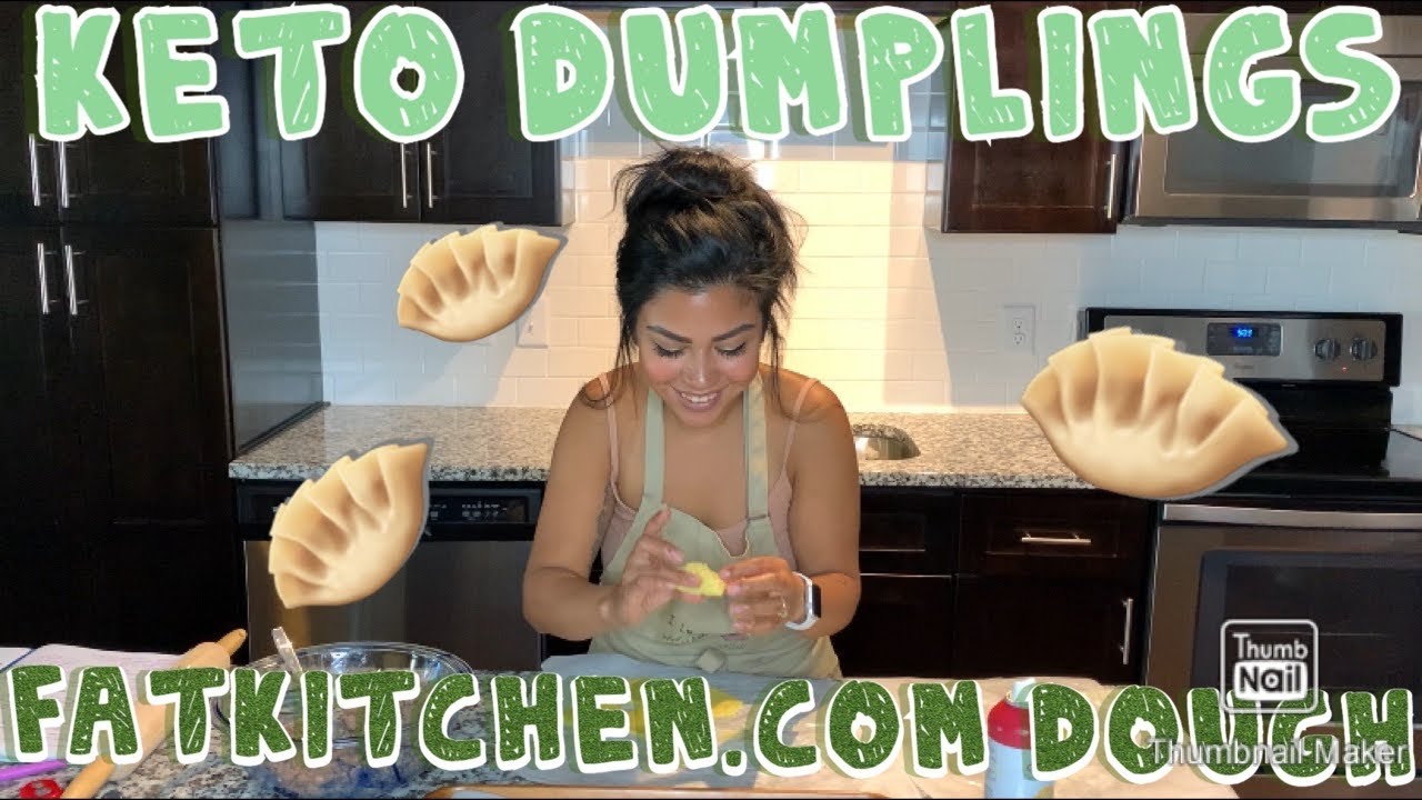 KETO Dumplings 🥟 FatKitchen.com Dough Recipe | Cook With Me | Macros Listed!