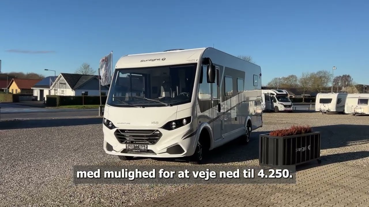 Sunlight I 68 med 180 hk og 4.400 kg chassis med mega lasteevne!