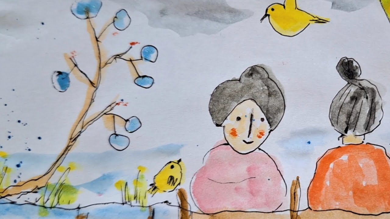 Cute snowy painting #cutepainting #cutesnowy