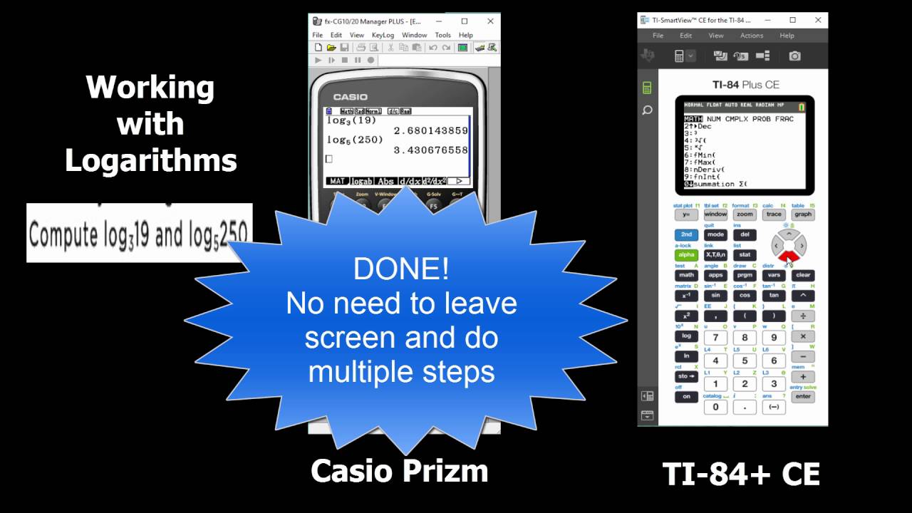 Casio vs TI   Logarithms