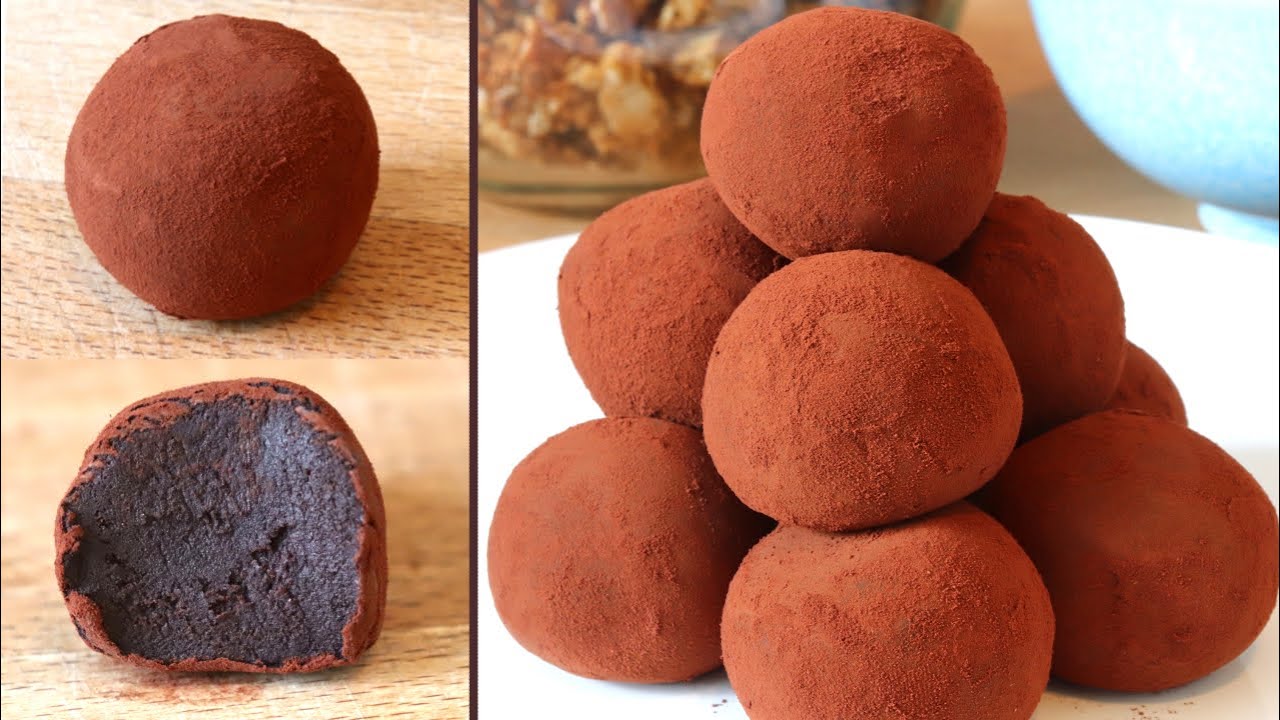 Trufas de Chocolate de 2 ingredientes | Postres Virales Cooking Tree | Receta Fácil