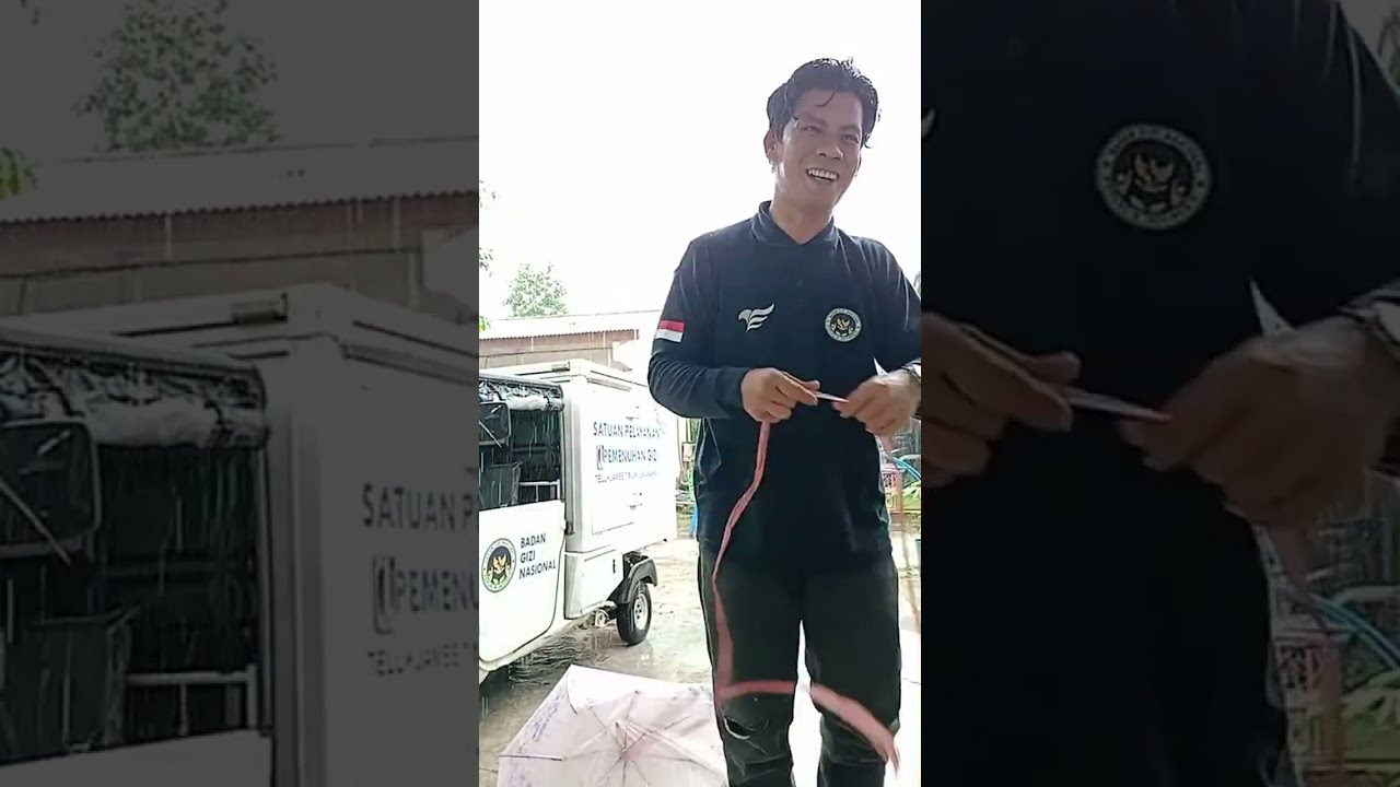 NUNGGU HUJAN,EH ADA PETUGAS MBG