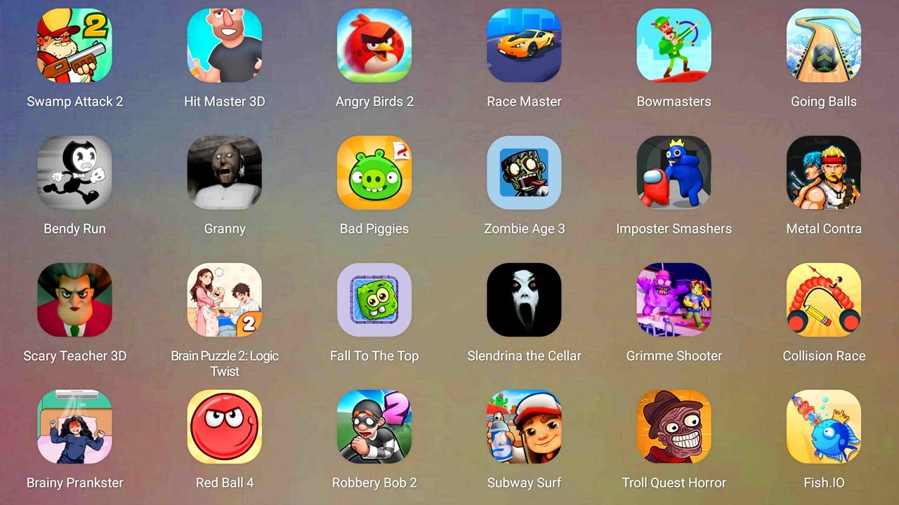 Roblox,Fall To The Top,Thief Puzzle,Troll Face Quest,Brainy Prankster,Swamp Attack,Fish.IO....