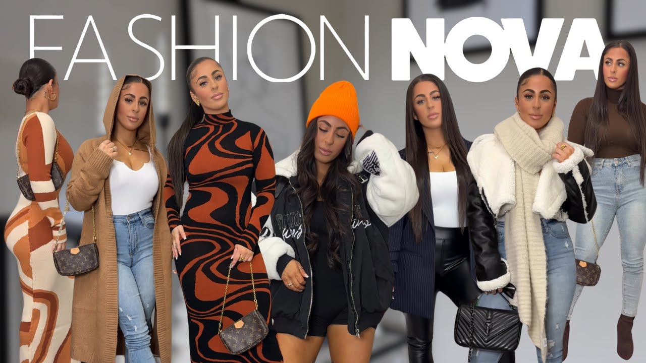 AUTUMN FASHION NOVA TRY ON HAUL☕️🐻🍂 cardigans, leather pants, coats, knitted dresses, *30+ items!